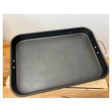 18" x 12" x 2" Commercial Aluminum Cookware Company No. 1803 Low Profile Non-Stick Baking Pan w/ Handles