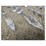 (24) Antique Lead Crystal Prisms & Octagonal Jewels (8) 2" U-Drop Prisms & (16) 1/2" Lead Crystal Octagonal Double Bevel Jewels
