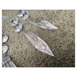 (24) Antique Lead Crystal Prisms & Octagonal Jewels (8) 2" U-Drop Prisms & (16) 1/2" Lead Crystal Octagonal Double Bevel Jewels