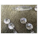 (24) Antique Lead Crystal Prisms & Octagonal Jewels (8) 2" U-Drop Prisms & (16) 1/2" Lead Crystal Octagonal Double Bevel Jewels