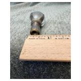 Antique 1.75" T x 1" W Lead Crystal Ball in Claw Lamp Finial