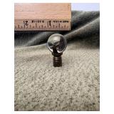 Antique 1.75" T x 1" W Lead Crystal Ball in Claw Lamp Finial