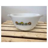 Vintage Anchor Hocking Fire King 9" Summerfield Milk Glass Mixing Bowl