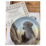 (8) Assorted Edwin M Knowles Hunting/Field Puppy Collector Plates