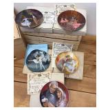 (5) Viletta China Collector Plates From The Nutcracker featuring art by Shell Fisher - Sugarplum Fairy, The Snow Queen, Clara & The Prince