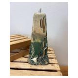 13" Wax Carved Sculpture Southwest with Oil Light Top