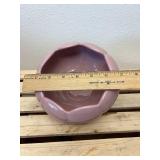 Vintage Rosemeade 7" Prairie Rose Scalloped Petal Vase Bowl - Wahpeton, ND