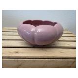 Vintage Rosemeade 7" Prairie Rose Scalloped Petal Vase Bowl - Wahpeton, ND