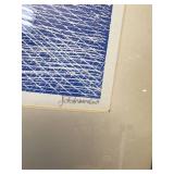 J.R. Brown Linocut Etching Print "Sail" Signed and Professionally Framed 15" x 12" - Signed