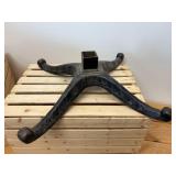 Antique Cast Iron, Base with 4 Feet - The base is 24" Across Diagonally and Square Center is 2"