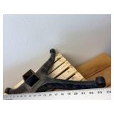 Antique Cast Iron, Base with 4 Feet - The base is 24" Across Diagonally and Square Center is 2"