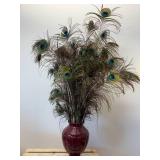 Vase with Peacock Feathers
