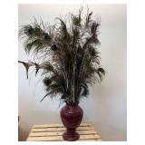 Vase with Peacock Feathers