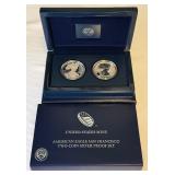 2012 S-American Eagle - SILVER Proof 2 Coin Set - original package with COA