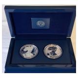 2012 S-American Eagle - SILVER Proof 2 Coin Set - original package with COA