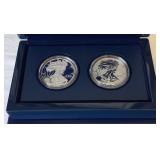 2012 S-American Eagle - SILVER Proof 2 Coin Set - original package with COA