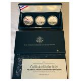 1994 US Veterans Commemorative SILVER Dollars - 3 Coin Set - original package with COA
