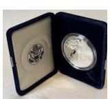 1996 P-American Eagle One Ounce Proof SILVER Bullion Dollar Coin - original package with COA