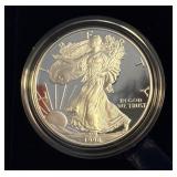 1996 P-American Eagle One Ounce Proof SILVER Bullion Dollar Coin - original package with COA
