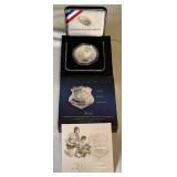 2021 P-National Law Enforcement Memorial & Museum Proof SILVER Dollar - original package with COA