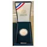 1991 Korean War Proof Memorial Dollar Coin - original package with COA, slight damage on box