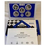 2022 American Women Quarters Proof Set - 5 coins - original package with COA