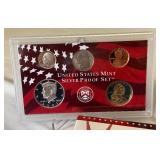 2001 SILVER Proof Set (10 coins) - original package with COA
