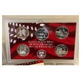 2001 SILVER Proof Set (10 coins) - original package with COA