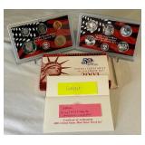 2003 SILVER Proof Set (10 coins) - original package with COA (1 error/1 correct)