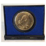 1972 American Revolution George Washington Commemorative Medal - case only, minor fire damage evident