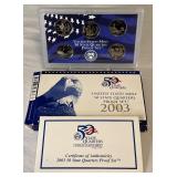 2003 State Quarters Proof Set (IL, AL, ME, MO, AR)- original package with COA