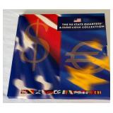 2002 The 50 State Quarters and Euro Coin Collection - 17 coins (12 euros/5 quarters) - original package with COA