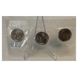 1980 P/D/S Susan B. Anthony 3 Coin Dollar Souvenir Set - cello wrapped