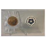 1976 American Revolution John Adams Bicentennial Commemorative Coin & Token - cello wrapped