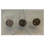 1980 P/D/S Susan B. Anthony 3 Coin Dollar Souvenir Set - cello wrapped