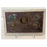 1988 Proof Set (5 coins) - No external case, fire damage evident