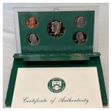 1996 Proof Set (5 coins) - original package with COA