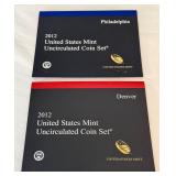 P&D Two (2) 2012 US Mint Uncirculated Coin Sets (28 Coins) - original gov