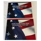 P&D Two (2) 2020 US Mint Uncirculated Coin Sets (20 Coins) - original gov