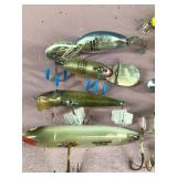 Lot of 10 Collectible Heddon Fishing Lures - see description for more info