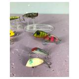 Lot of 10 Fishing Lures - Pico Perch - South Bend Optic - Texas Shad - Aquasonic Chatterbox & More