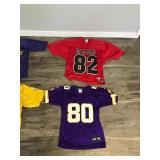 Lot of Kids Football Jerseys - 4 Minnesota Vikings & 1 Atlanta Falcons - see description for more info