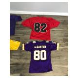 Lot of Kids Football Jerseys - 4 Minnesota Vikings & 1 Atlanta Falcons - see description for more info