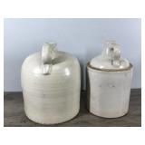 2 - Vintage Stoneware Crock Jugs