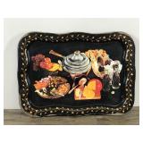 Vintage Coca Cola Fondue Cheese Party Black Metal Tv Serving Tray