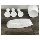 Lot of Vintage Milk Glass Glassware