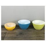 3 - Vintage Bowls - 2 Pyrex and 1 Fire-King