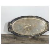 Vintage Creamer Sugar Bowl Tray Silverplate Silver On Copper Set Of 3 - B. Roger’s Silver Co. 1102