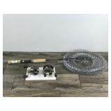 2 Fishing Reels - Fishing Rod & Metal Fish Basket