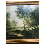 Framed Appears to be a Painting on Canvas - View Near King’s Bromley-On-Trent, Staffordshire by Thomas Gainsborough - see description for more info - it has a tag on the bag